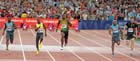 Usain Bolt, 100 metres,  2013 IAAF Diamond League, Sainsbury's Anniversary Games, Queen Elizabeth Olympic Park, London.